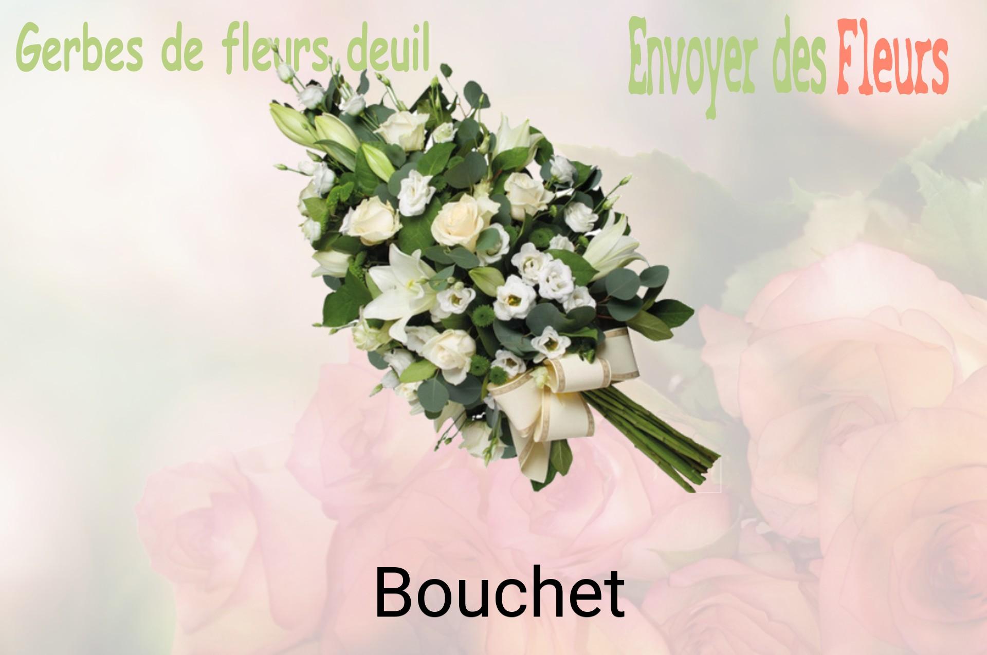 Gerbe de fleurs de deuil livrée à Bouchet